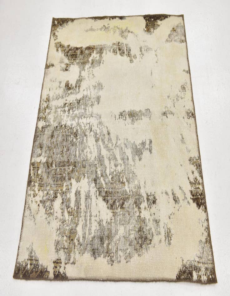 Detail image of  3' 10 x 4'  Hand Knotted Ultra Vintage Persian Wool Square Rug