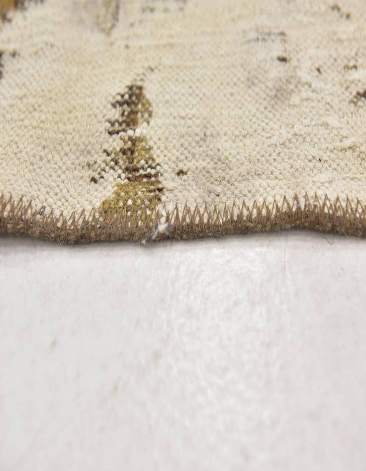 Detail image of  3' 10 x 4'  Hand Knotted Ultra Vintage Persian Wool Square Rug