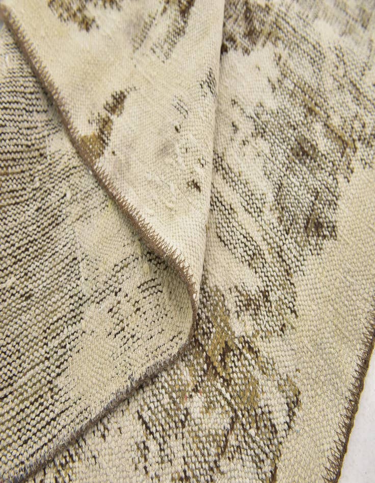 Detail image of  3' 10 x 4'  Hand Knotted Ultra Vintage Persian Wool Square Rug