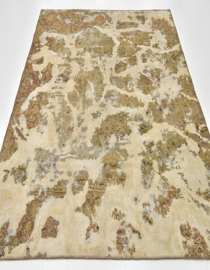 Detail image of  6' x 6' 9  Hand Knotted Ultra Vintage Persian Wool Square Rug