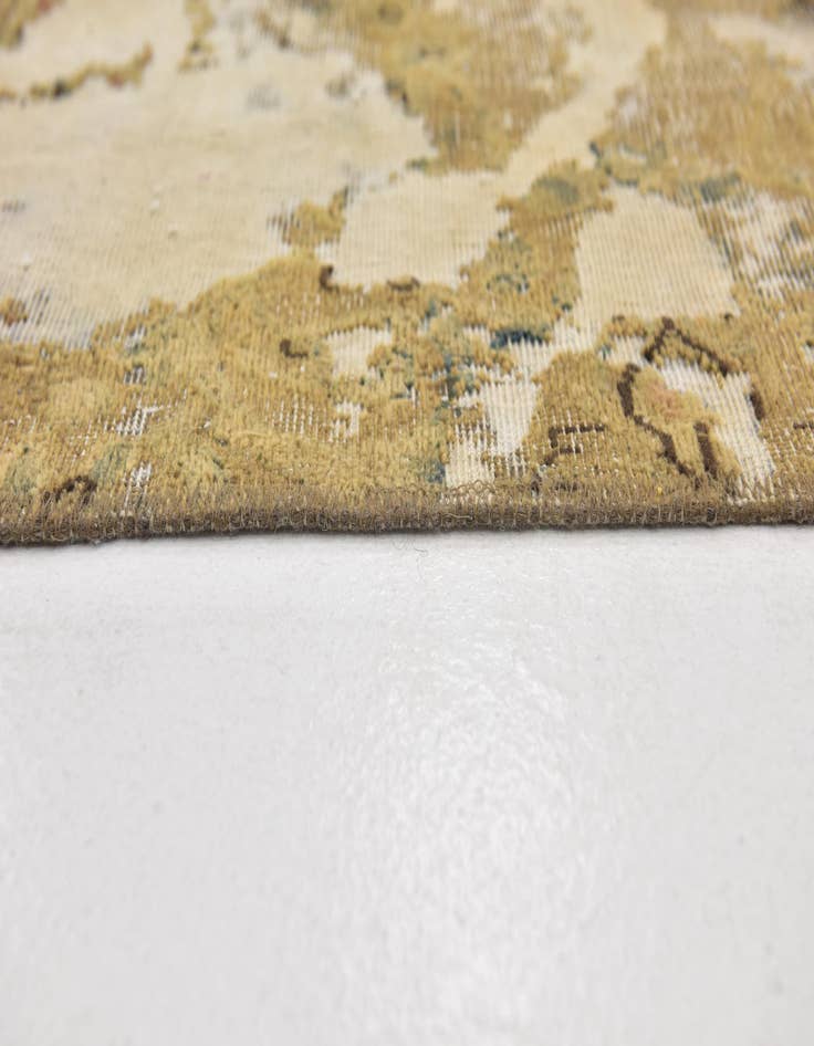 Detail image of  6' x 6' 9  Hand Knotted Ultra Vintage Persian Wool Square Rug