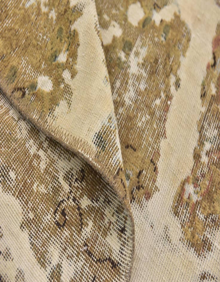 Detail image of  6' x 6' 9  Hand Knotted Ultra Vintage Persian Wool Square Rug