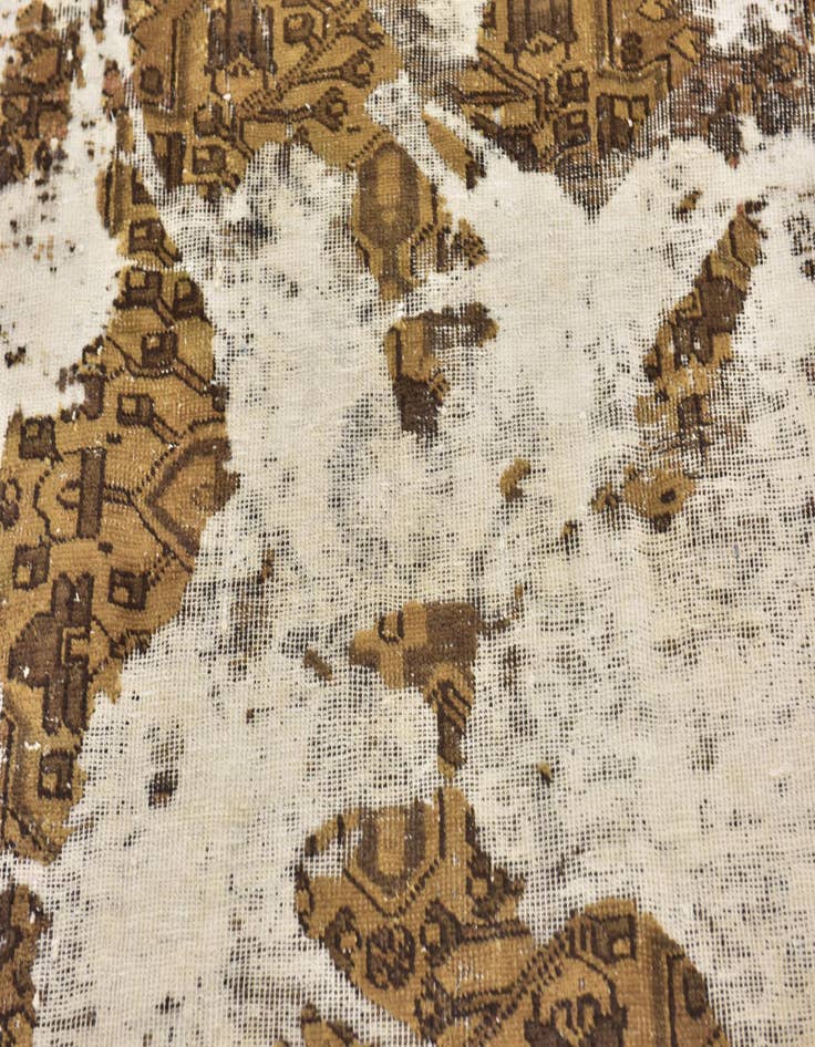 Detail image of  4' 4 x 5'  Hand Knotted Ultra Vintage Persian Wool Square Rug