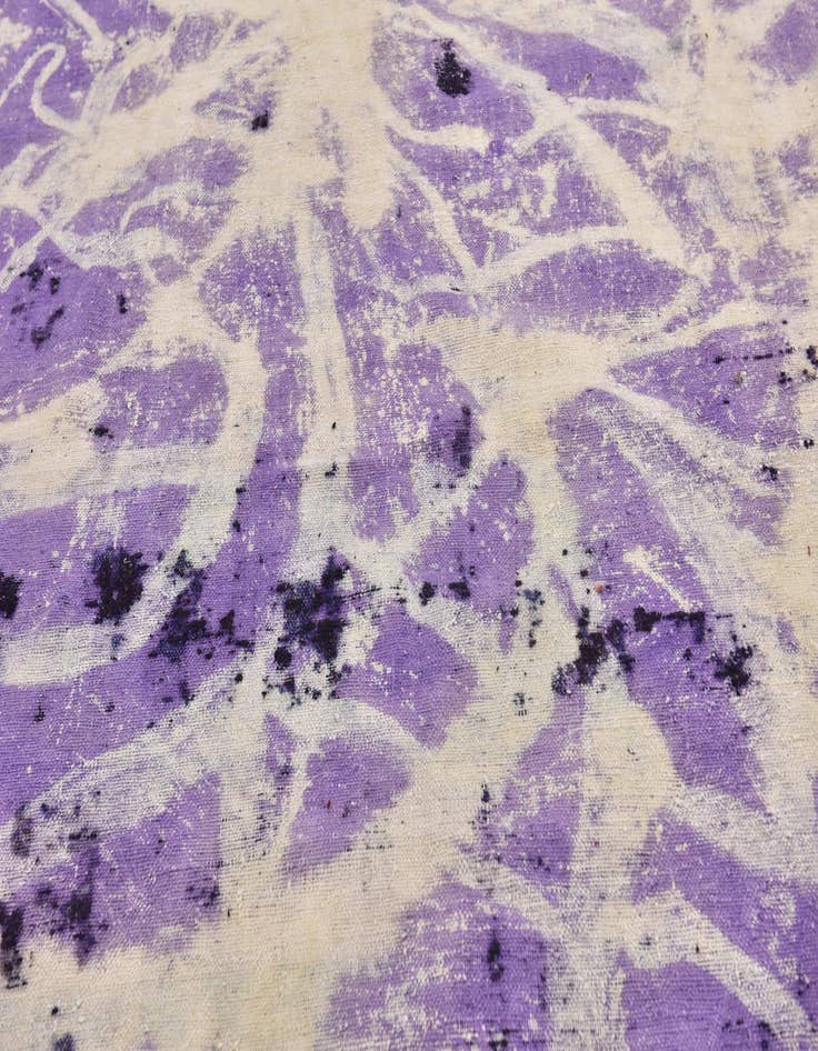 Detail image of  9' x 10'  Hand Knotted Ultra Vintage Persian Wool Square Rug