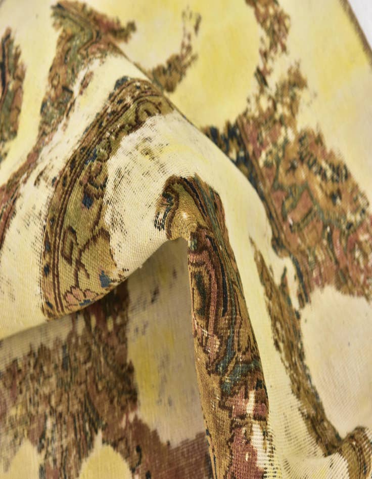 Detail image of  9' 5 x 9' 10  Hand Knotted Ultra Vintage Persian Wool Square Rug