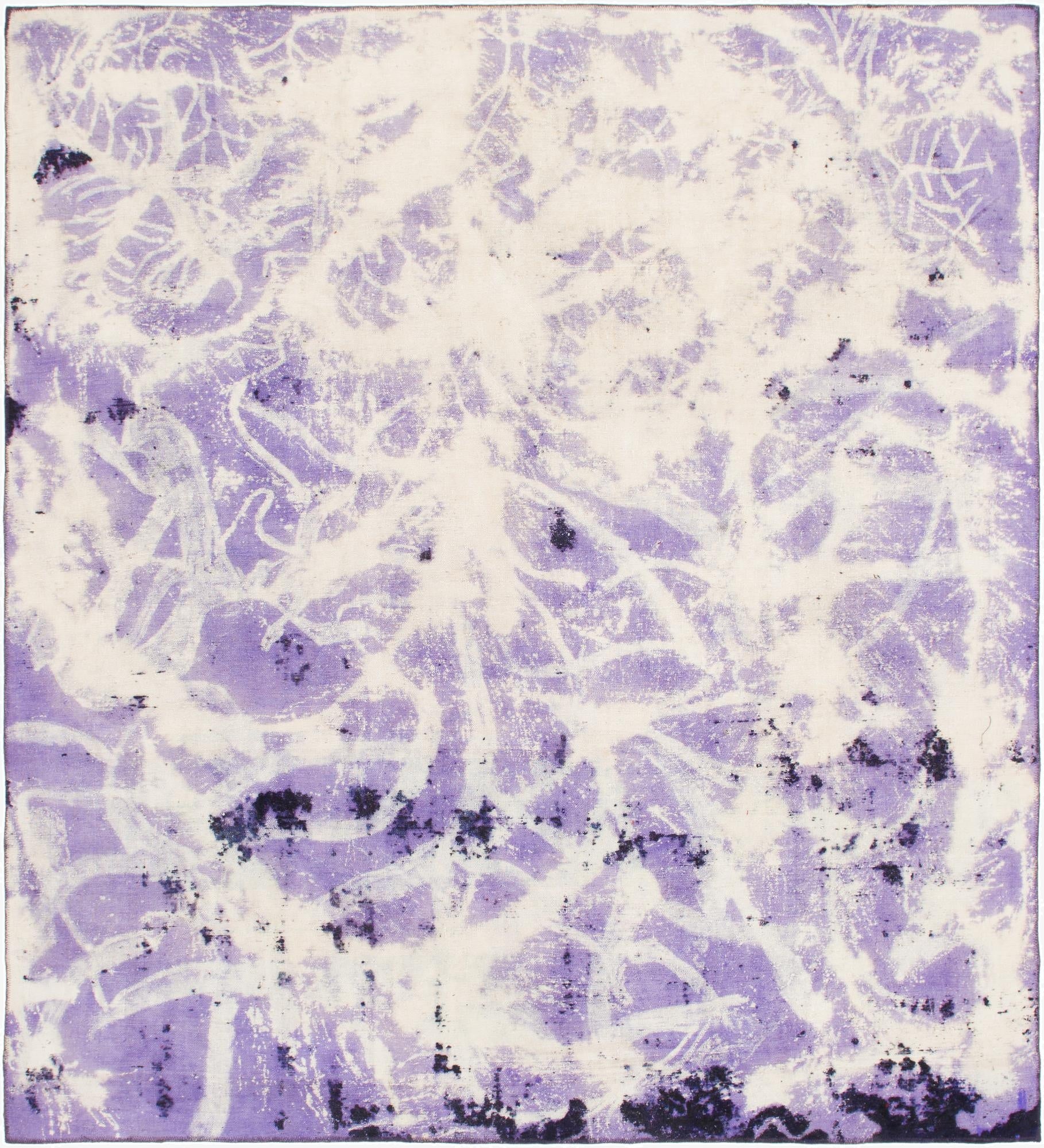  9' x 10'  Hand Knotted Ultra Vintage Persian Wool Square Rug