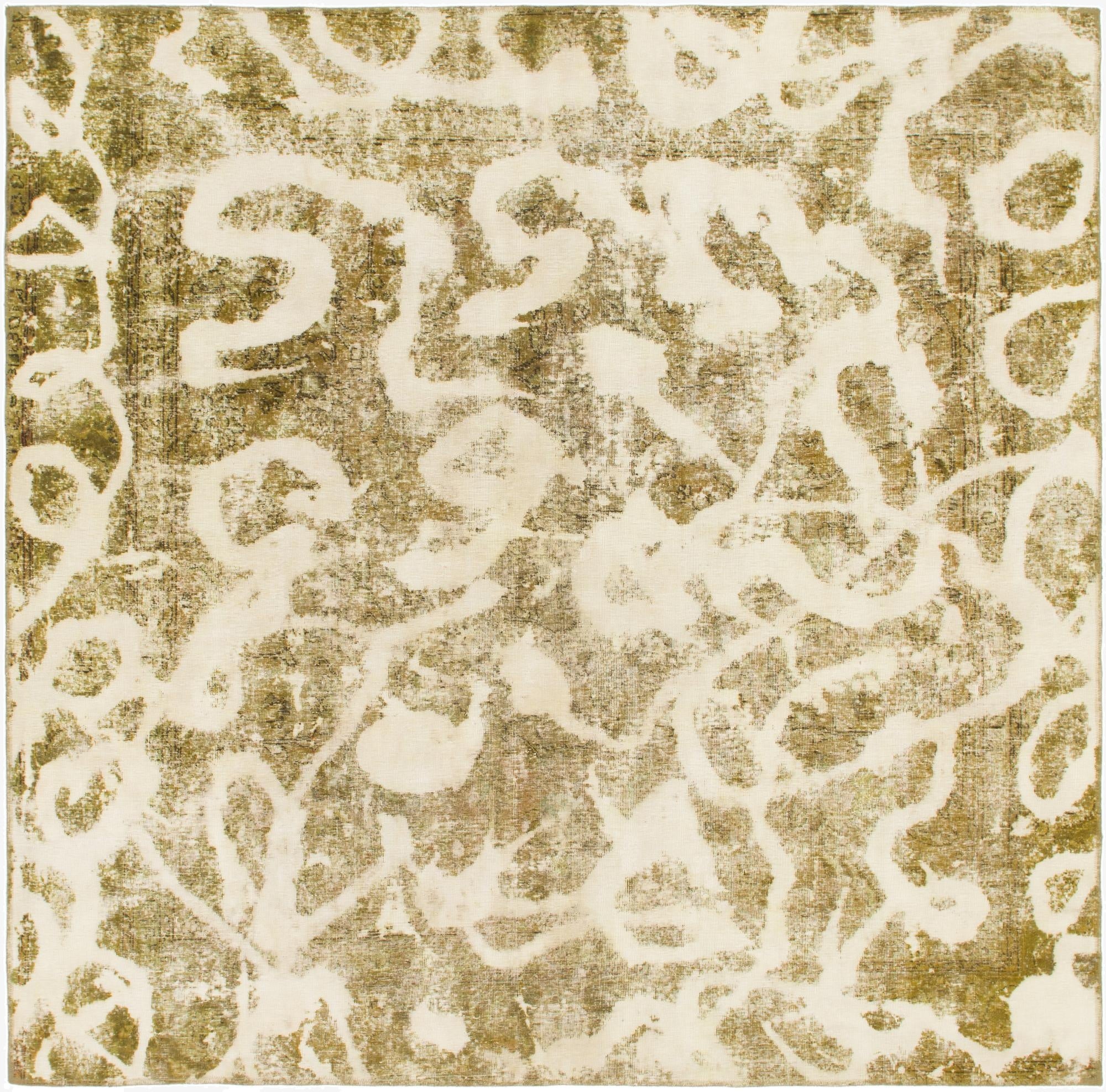  8' 9 x 9'  Hand Knotted Ultra Vintage Persian Wool Square Rug