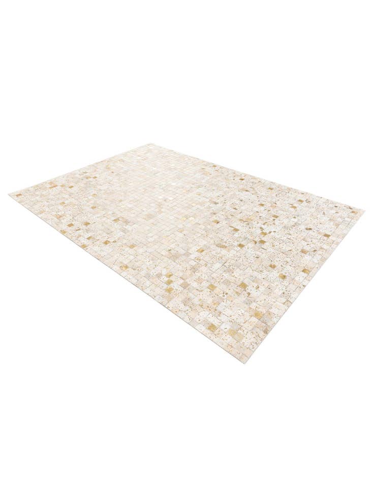 Detail image of  5' 2 x 7' 6 Cowhide Stocks Rug