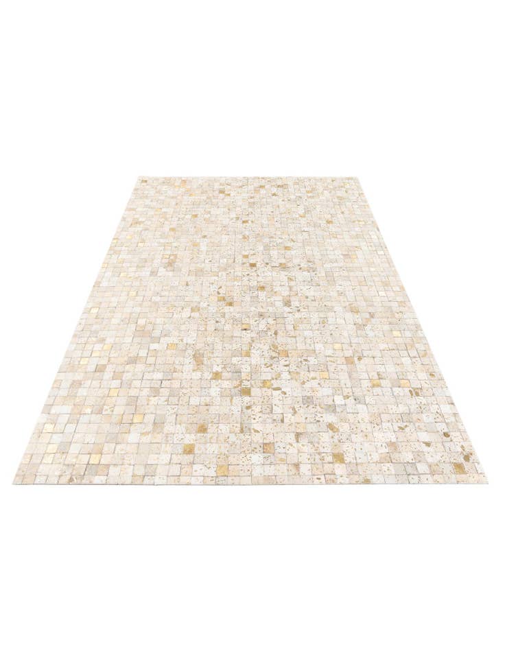 Detail image of  5' 2 x 7' 6 Cowhide Stocks Rug