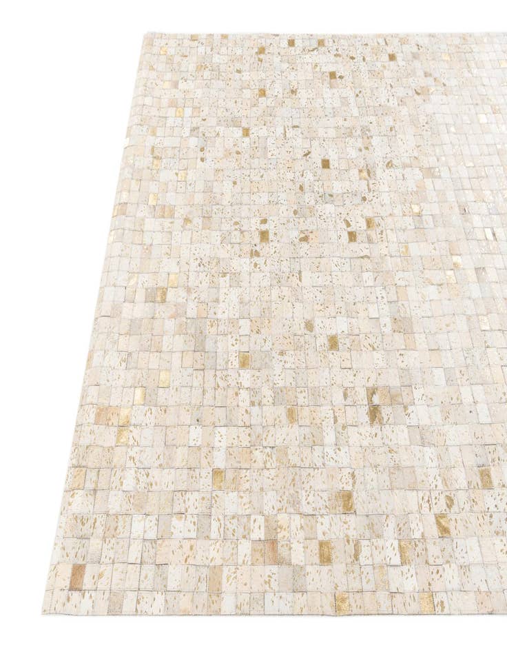 Detail image of  5' 2 x 7' 6 Cowhide Stocks Rug