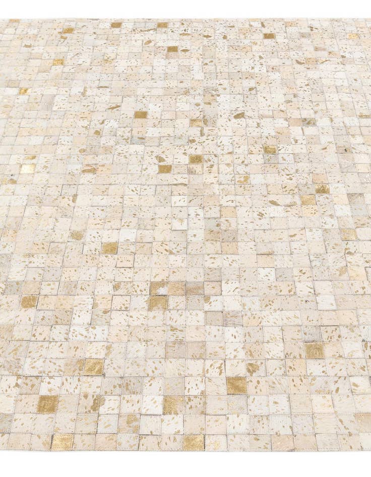 Detail image of  5' 2 x 7' 6 Cowhide Stocks Rug