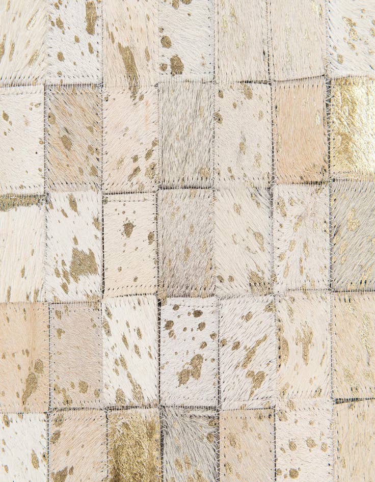 Detail image of  5' 2 x 7' 6 Cowhide Stocks Rug