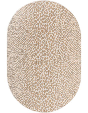 5' 3 x 8' Washable Jill Zarin Cape Town Indoor / Outdoor Oval Rug