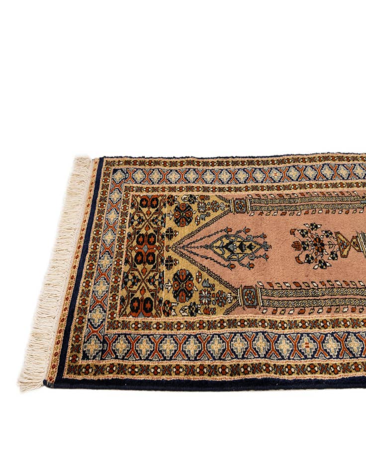 Detail image of  2' 8 x 4' 3  Hand Knotted Bokhara Oriental Wool Rug