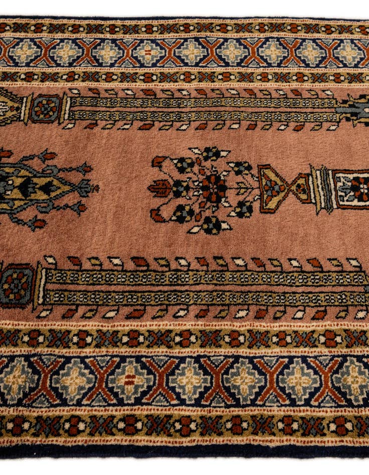 Detail image of  2' 8 x 4' 3  Hand Knotted Bokhara Oriental Wool Rug