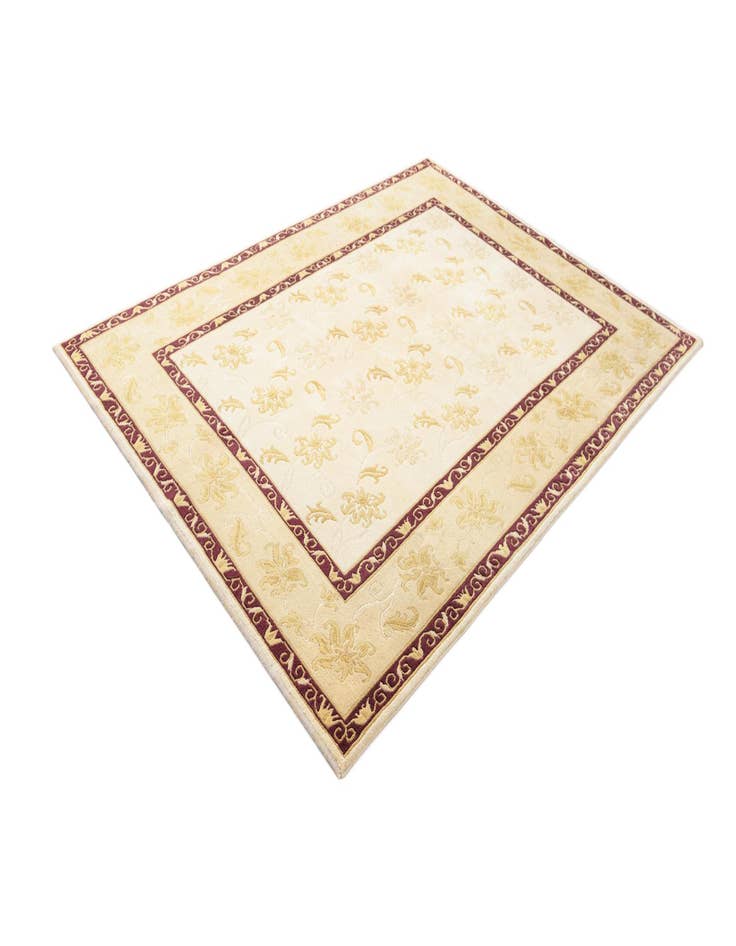 Detail image of  5' 9 x 8'  Hand Knotted Darya Wool Rug