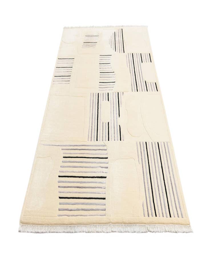 Detail image of  5' 7 x 8'  Hand Knotted Darya Wool Rug