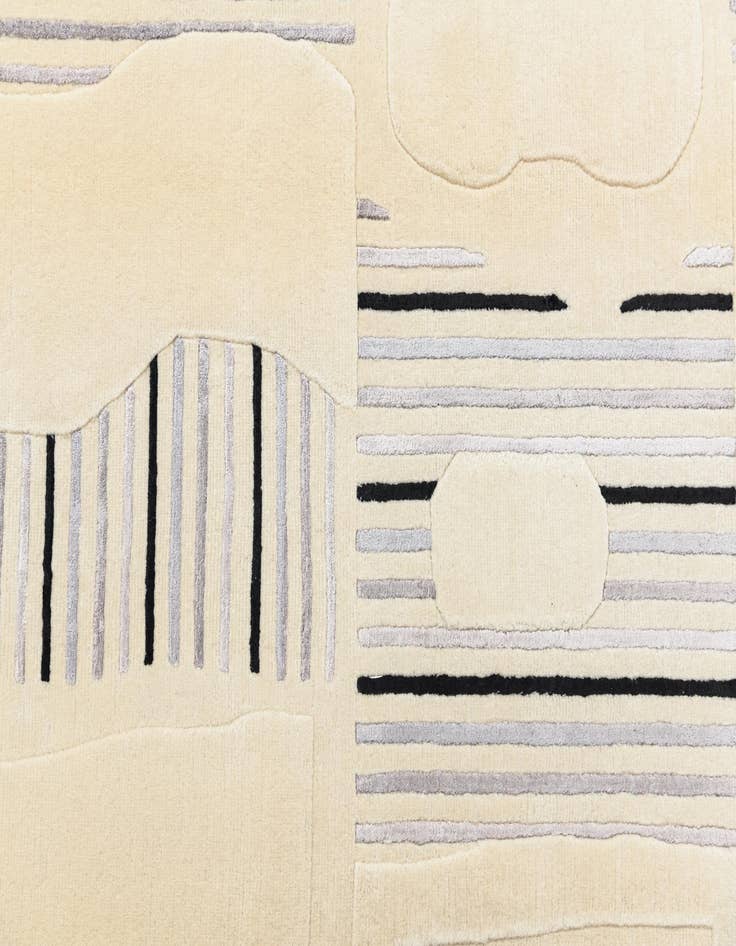 Detail image of  5' 7 x 8'  Hand Knotted Darya Wool Rug