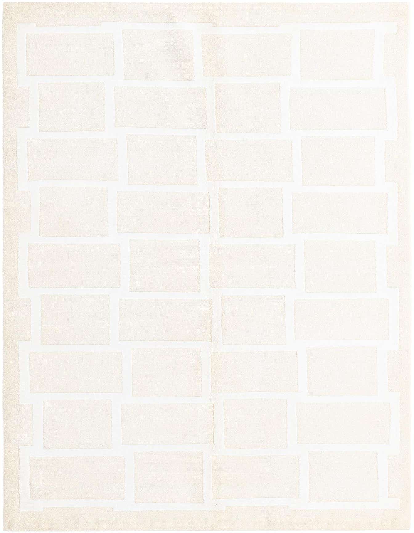 A 3x5 rectangular Darya rug with a modern Persian pattern in varying shades of cream and tan, featuring a high pile.