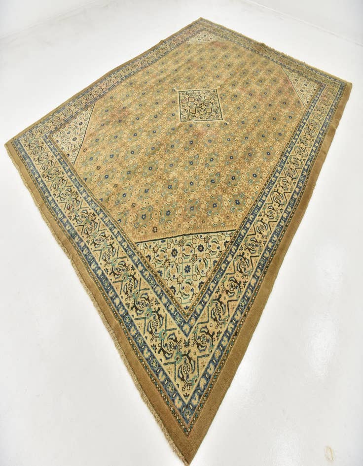 Detail image of  10' x 13' 5  Hand Knotted Farahan Persian Wool Rug