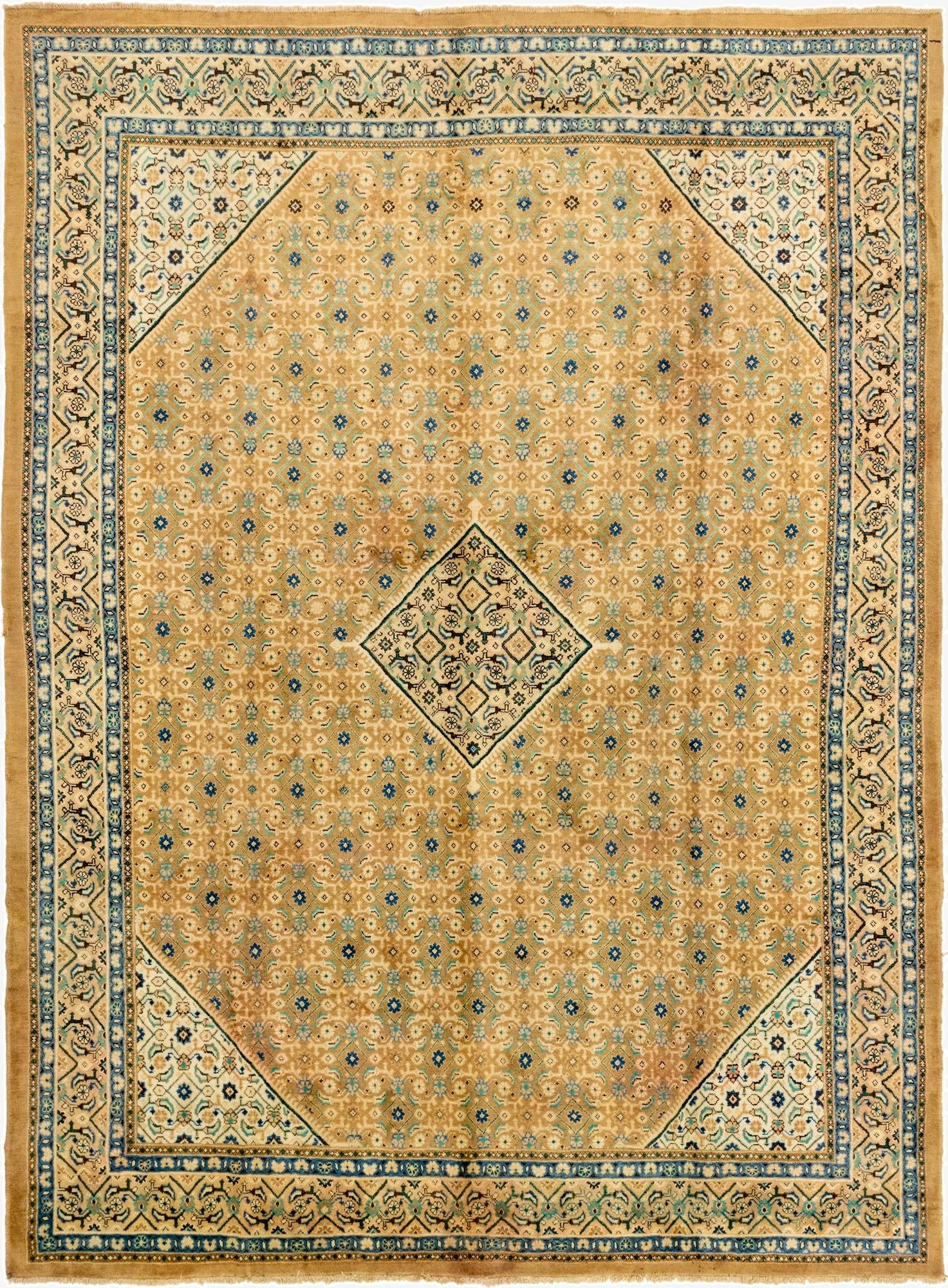  10' x 13' 5  Hand Knotted Farahan Persian Wool Rug