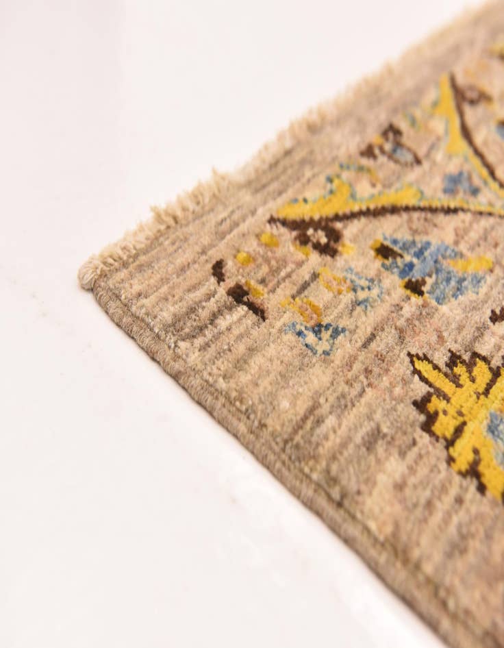 Detail image of  6' x 8' 8  Hand Knotted Ikat Oriental Rug