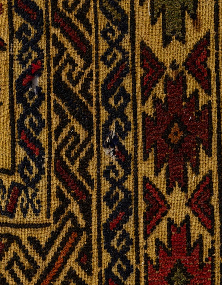 Detail image of  4' 4 x 6' 7  Hand Woven Kilim Afghan Wool Rug