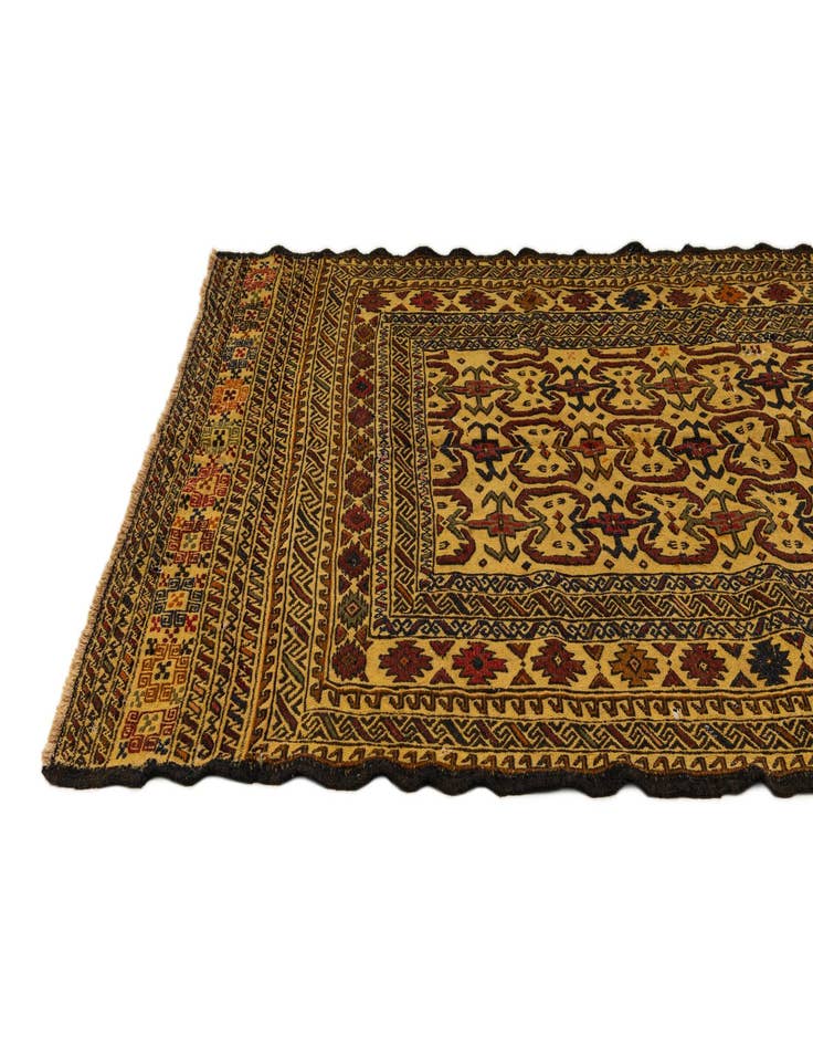 Detail image of  4' 4 x 6' 7  Hand Woven Kilim Afghan Wool Rug