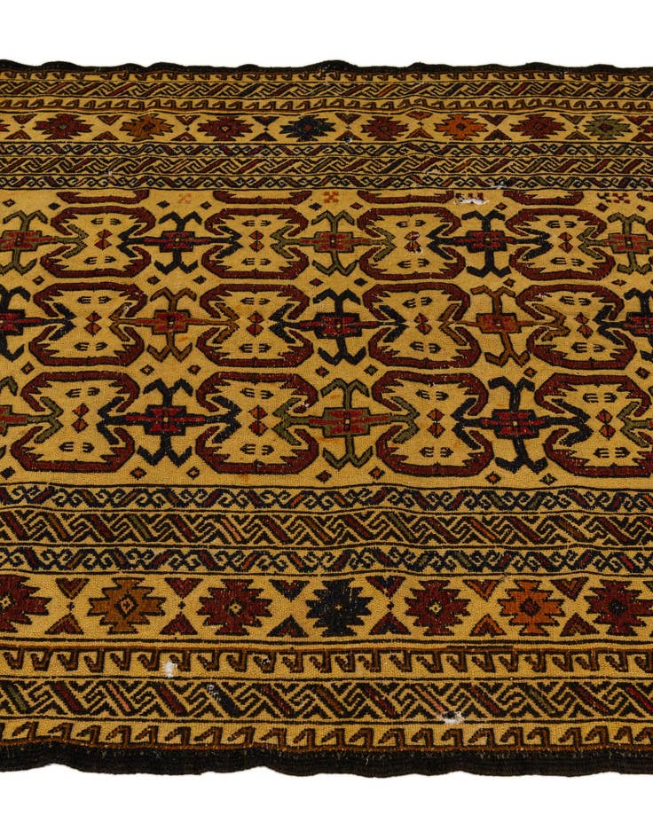 Detail image of  4' 4 x 6' 7  Hand Woven Kilim Afghan Wool Rug