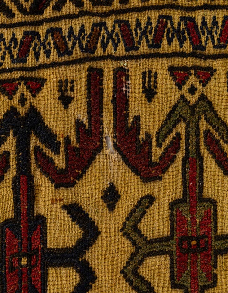 Detail image of  4' 4 x 6' 7  Hand Woven Kilim Afghan Wool Rug