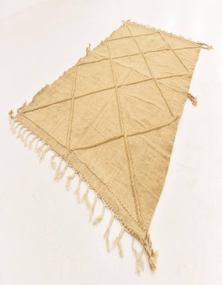 Detail image of  5' 1 x 8' 4  Hand Knotted Moroccan Wool Rug