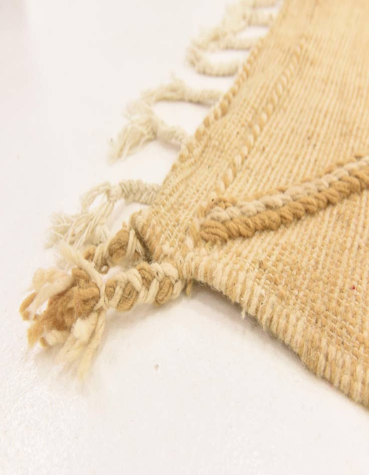 Detail image of  5' 1 x 8' 4  Hand Knotted Moroccan Wool Rug