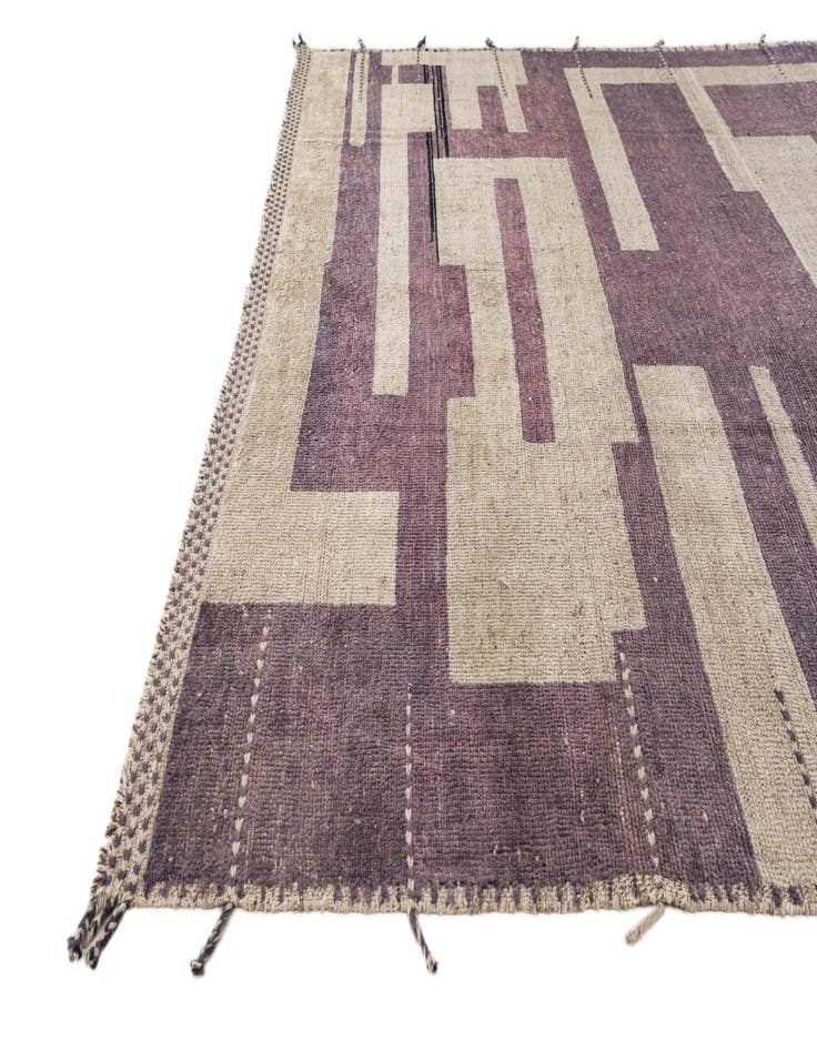 Detail image of  8' 1 x 9' 10  Hand Knotted Moroccan Wool Rug