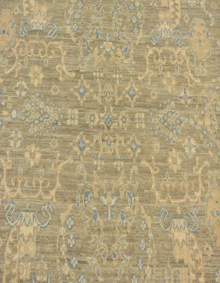 Detail image of  9' 2 x 12' 6  Hand Knotted Peshawar Ziegler Rug