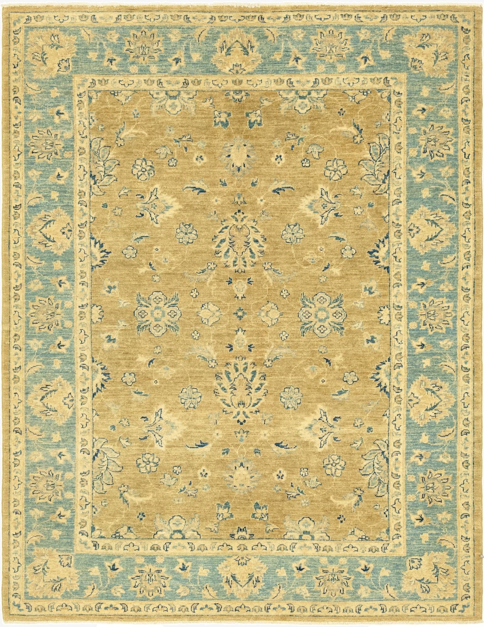  5' x 6' 5  Hand Knotted Peshawar Ziegler Rug