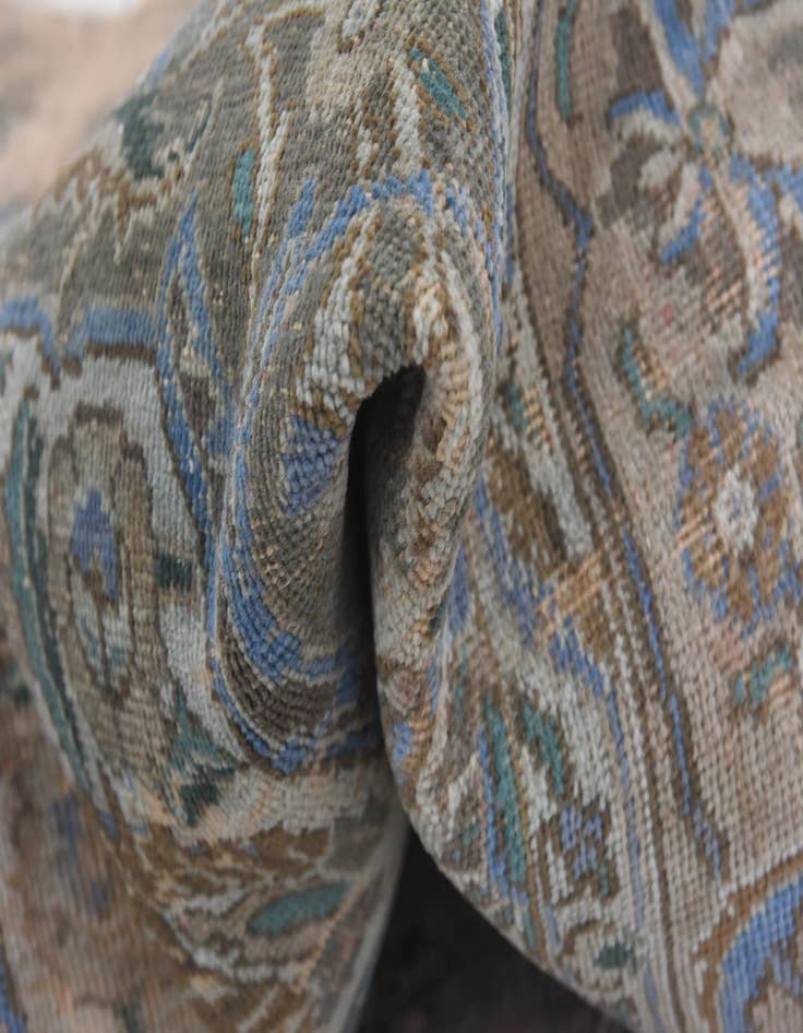 Detail image of  10' x 13' 2  Hand Knotted Ultra Vintage Persian Wool Rug