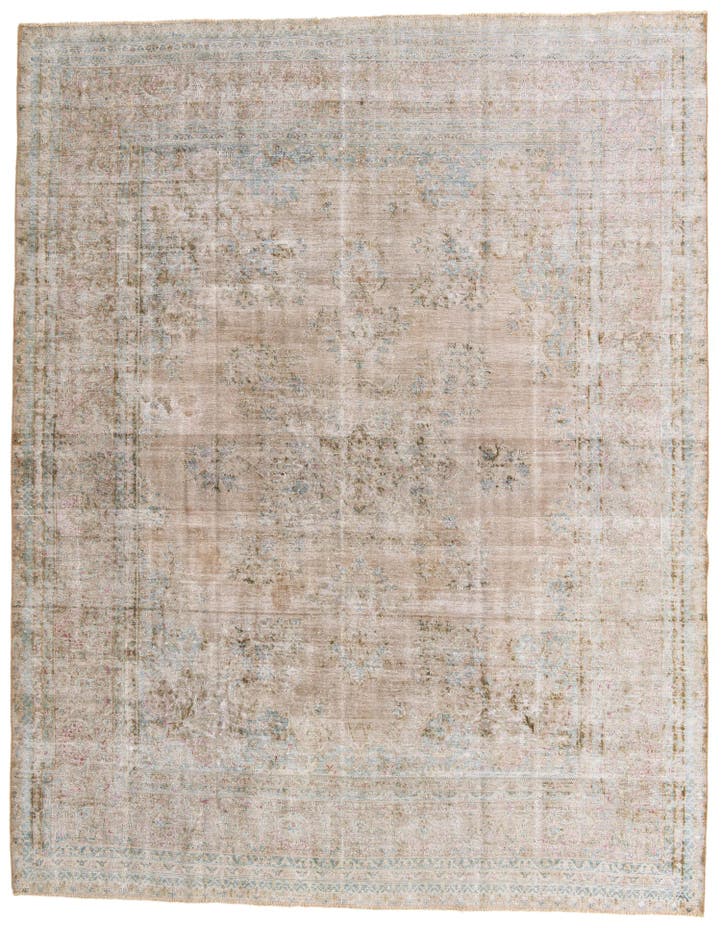  9' 9 x 12' 10  Hand Knotted Ultra Vintage Persian W...