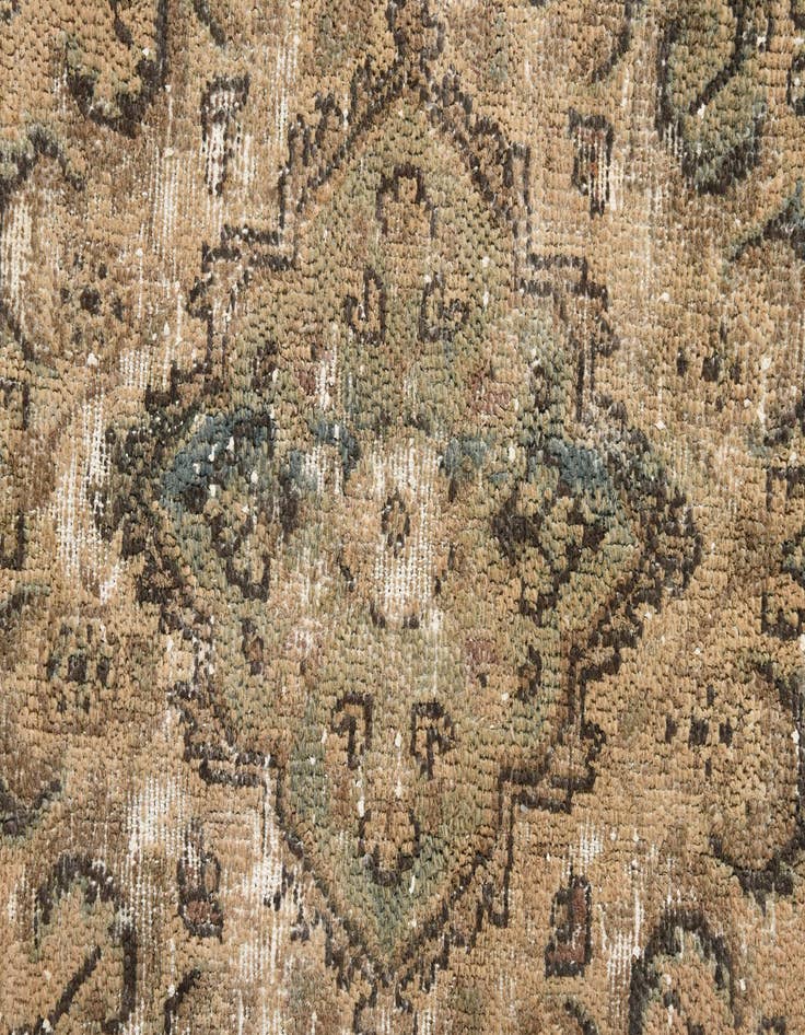 Detail image of  6' 7 x 9' 4  Hand Knotted Ultra Vintage Persian Wool Rug