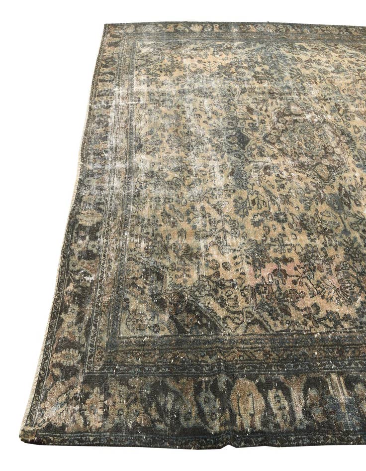 Detail image of  10' 2 x 12' 6  Hand Knotted Ultra Vintage Persian Wool Rug