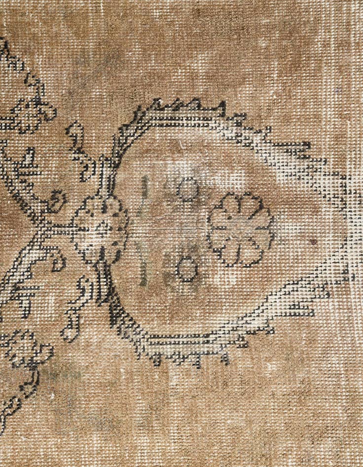 Detail image of  9' 4 x 12'  Hand Knotted Ultra Vintage Persian Wool Rug