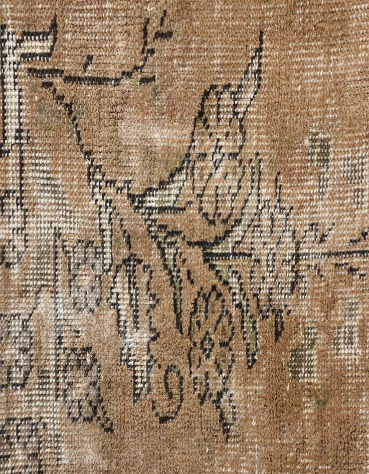 Detail image of  9' 4 x 12'  Hand Knotted Ultra Vintage Persian Wool Rug