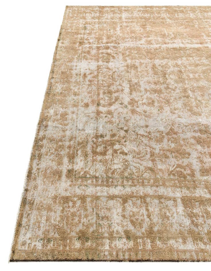 Detail image of  9' 5 x 13'  Hand Knotted Ultra Vintage Persian Wool Rug