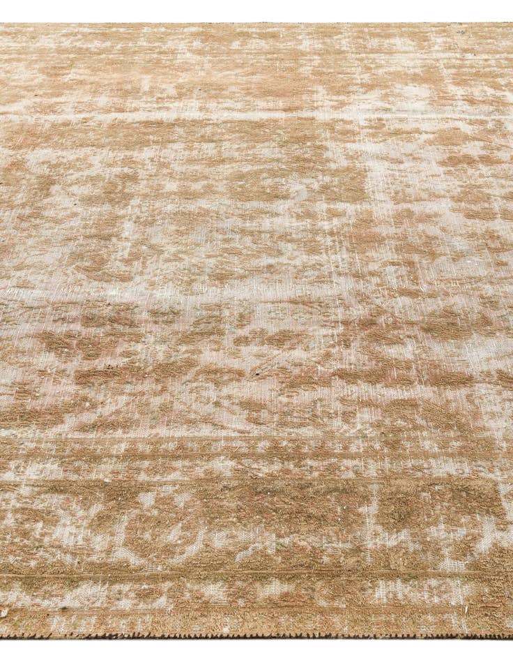 Detail image of  9' 5 x 13'  Hand Knotted Ultra Vintage Persian Wool Rug