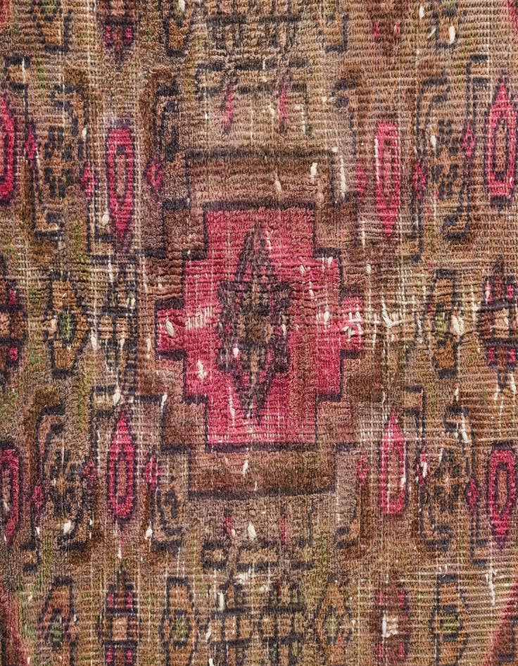 Detail image of 4' 2 x 6' 5 Hand Knotted Ultra Vintage Persian Wool Rug