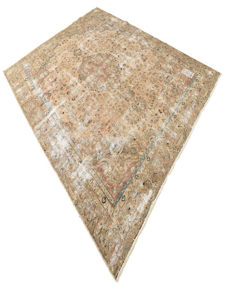 Detail image of  9' x 11' 8  Hand Knotted Ultra Vintage Persian Wool Rug