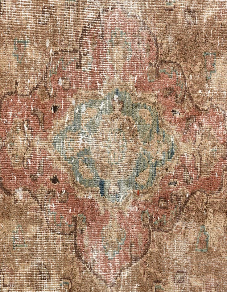 Detail image of  9' x 11' 8  Hand Knotted Ultra Vintage Persian Wool Rug