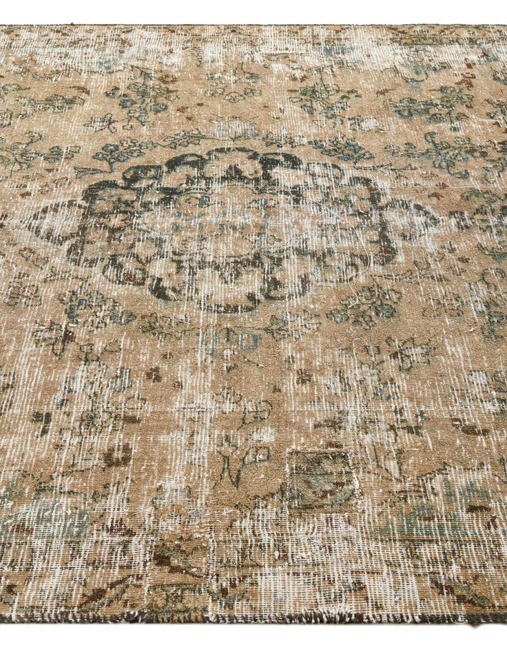 Detail image of 6' 3 x 9' 4 Hand Knotted Ultra Vintage Persian Wool Rug