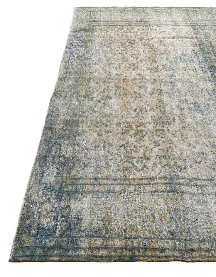 Detail image of  9' 1 x 12'  Hand Knotted Ultra Vintage Persian Wool Rug