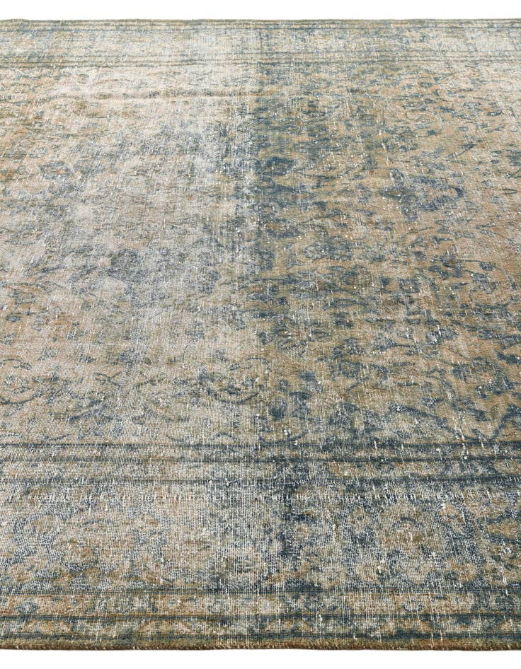 Detail image of  9' 1 x 12'  Hand Knotted Ultra Vintage Persian Wool Rug