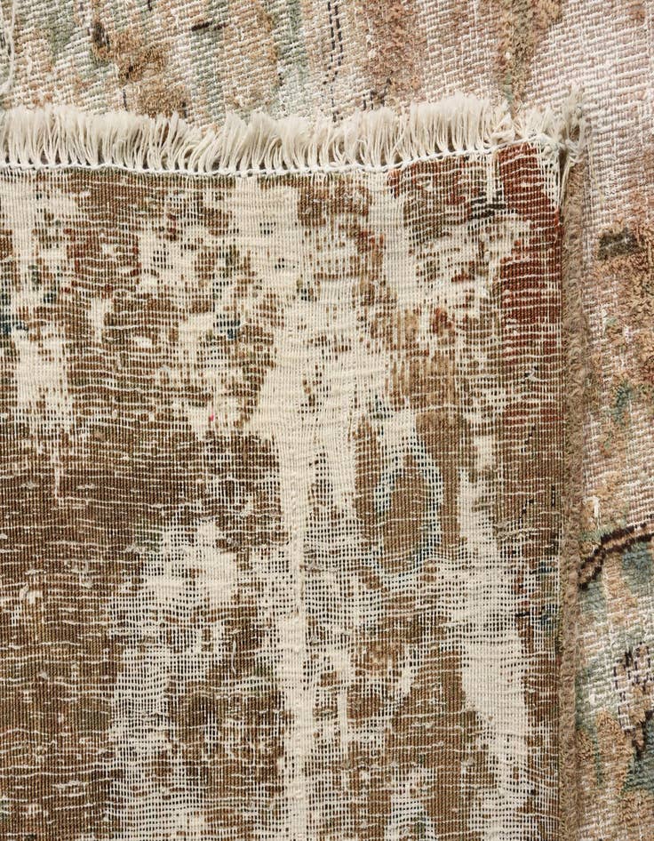 Detail image of  9' 2 x 13'  Hand Knotted Ultra Vintage Persian Wool Rug